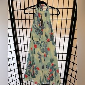 Midi Party Dress with Cactus Theme, size 1X